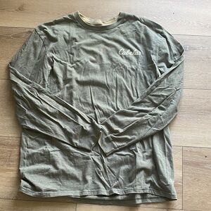 Cabela's Olive Green Long Sleeve Logo Tee